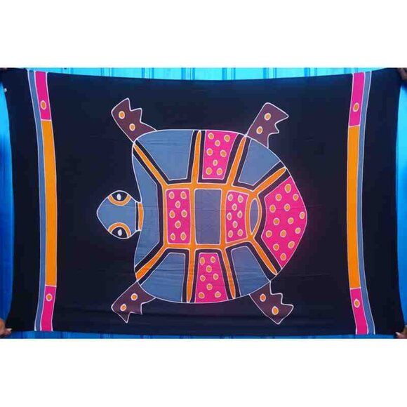 KD444 Turtle Batik Hand Painted Caftan Dolman Women Abaya Maxi Dress Up to 5X - Picture 3 of 3